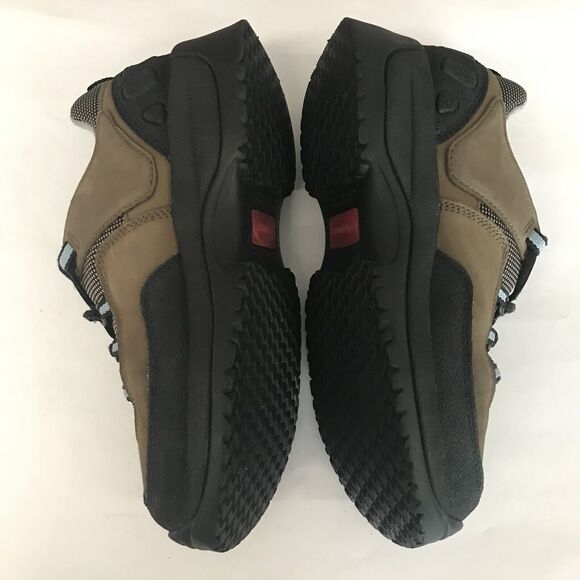 Carolina Tan Brown Leather Composite Toe Lace Up Boots Shoes Women’s 7.5 W - Picture 5 of 14